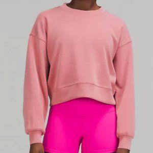 NWT Perfectly Oversized Cropped Crew Softstreme Brier Rose
